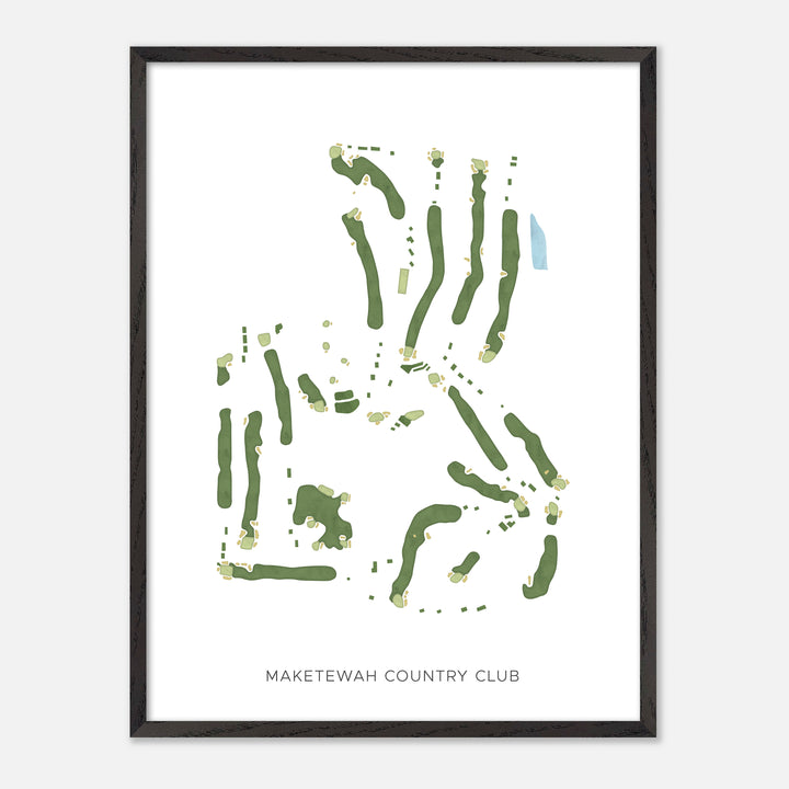 Print of Maketewah Country Club Modern Map