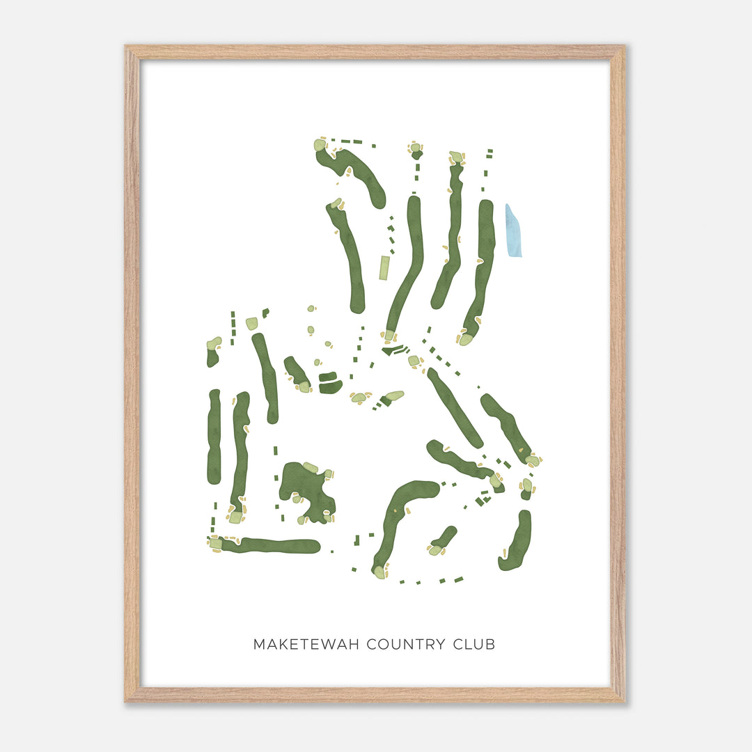 Print of Maketewah Country Club Modern Map
