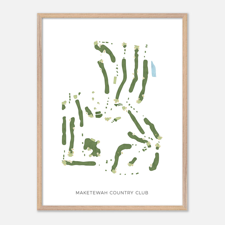 Print of Maketewah Country Club Modern Map