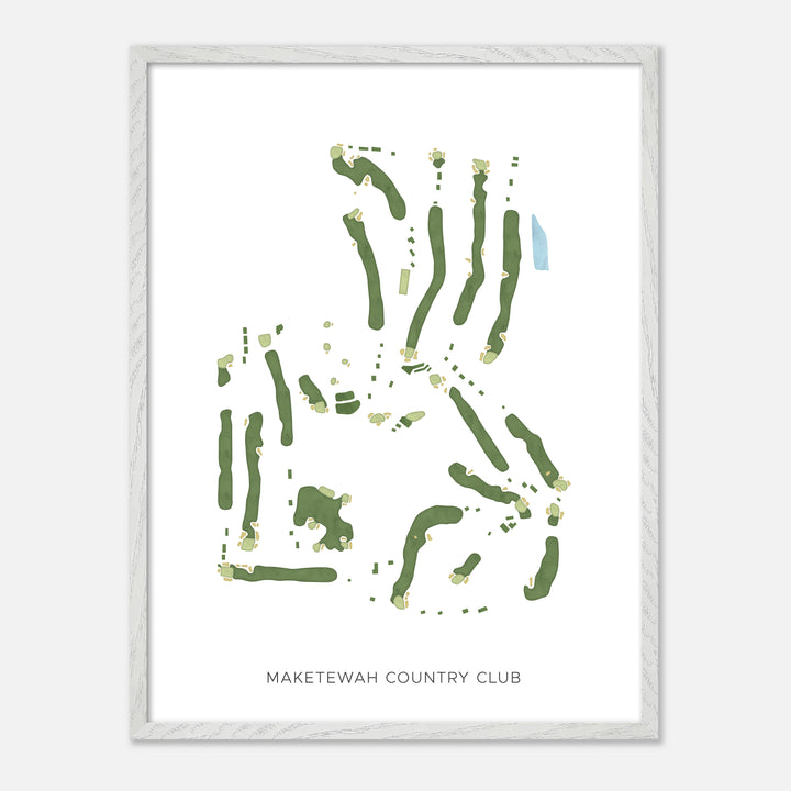 Print of Maketewah Country Club Modern Map