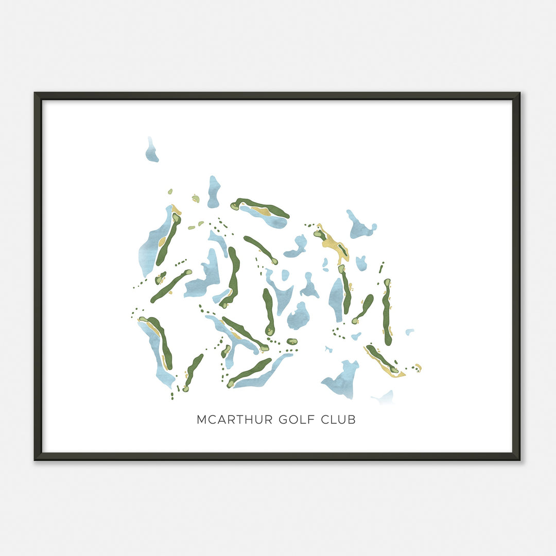 Print of Mcarthur Golf Club Modern Map