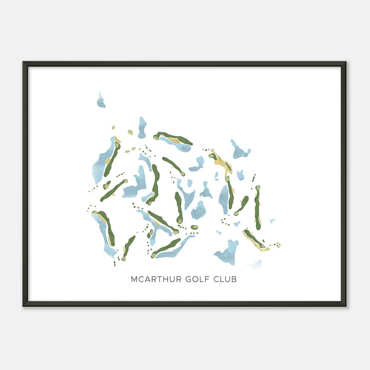 Print of Mcarthur Golf Club Modern Map