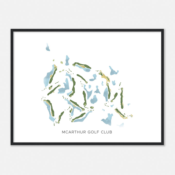 Print of Mcarthur Golf Club Modern Map