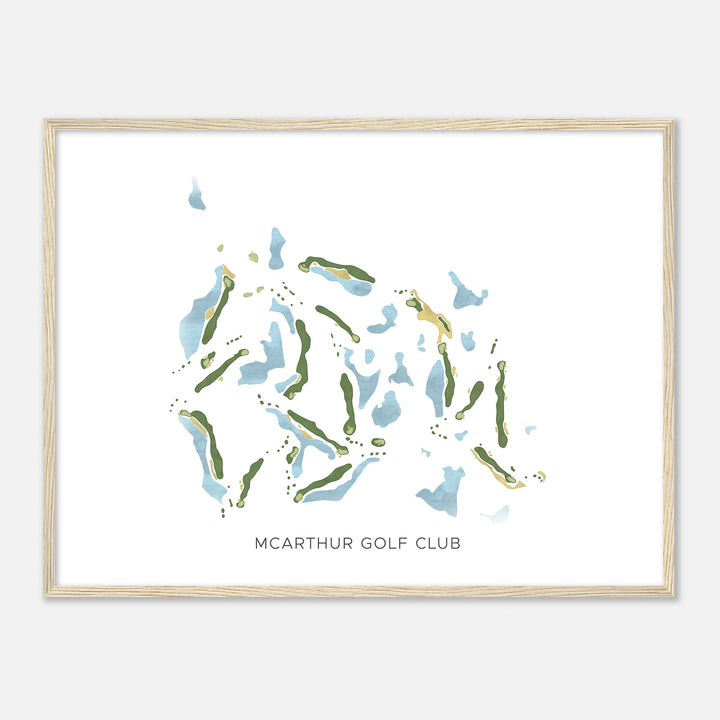 Print of Mcarthur Golf Club Modern Map