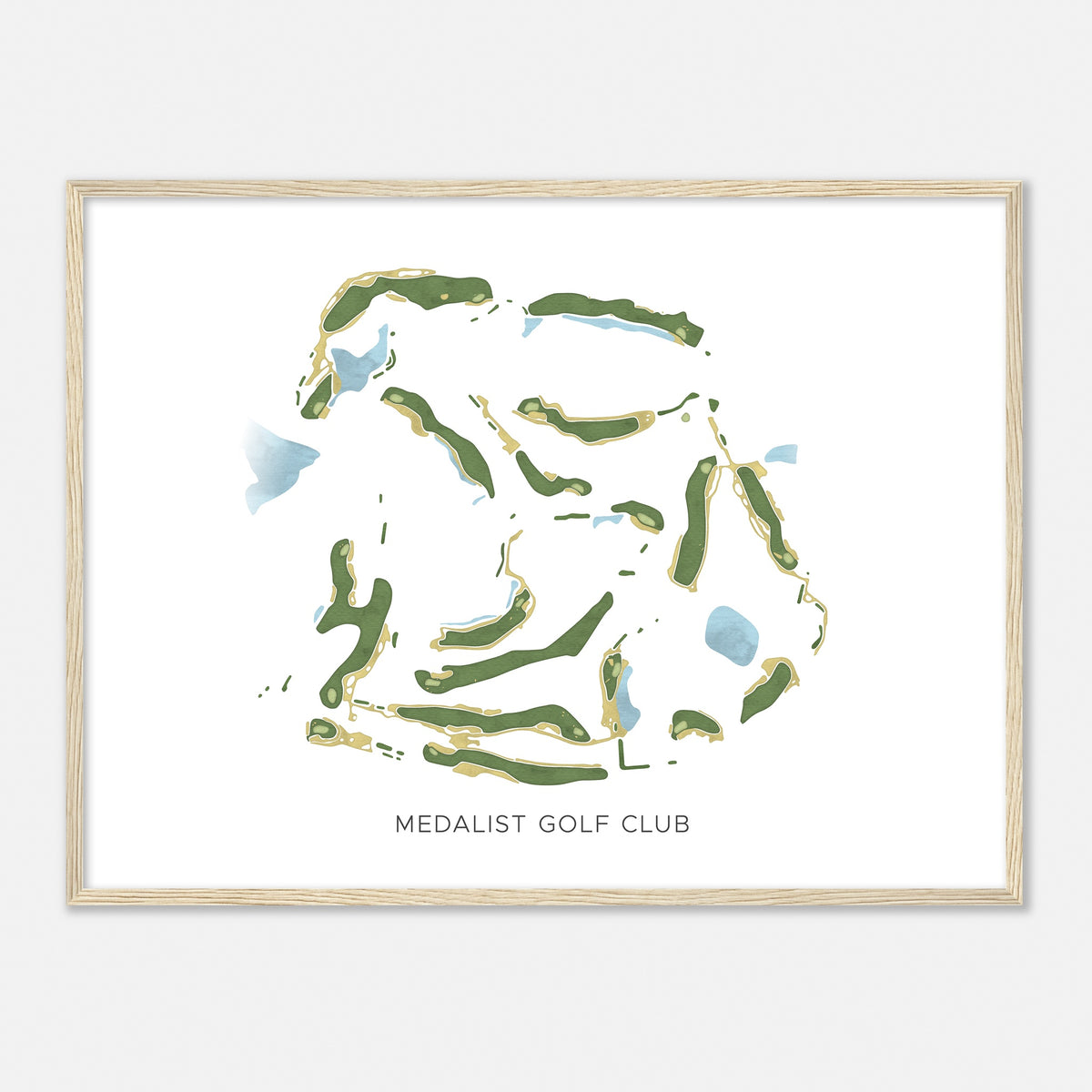 Print of Medalist Golf Club Modern Map
