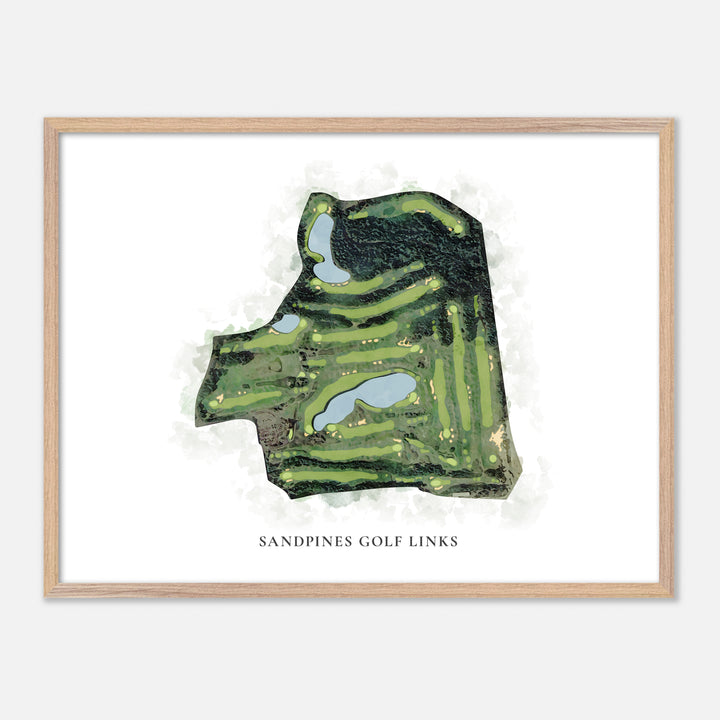 Print of Sandpines Golf Links Classic Map