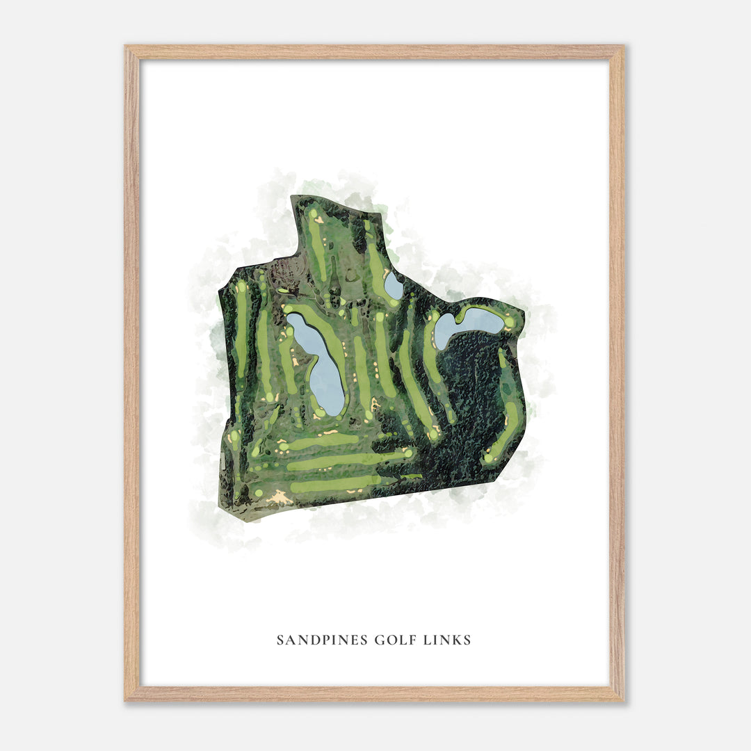 Print of Sandpines Golf Links Classic Map