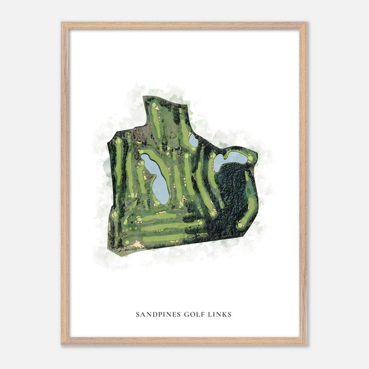Print of Sandpines Golf Links Classic Map
