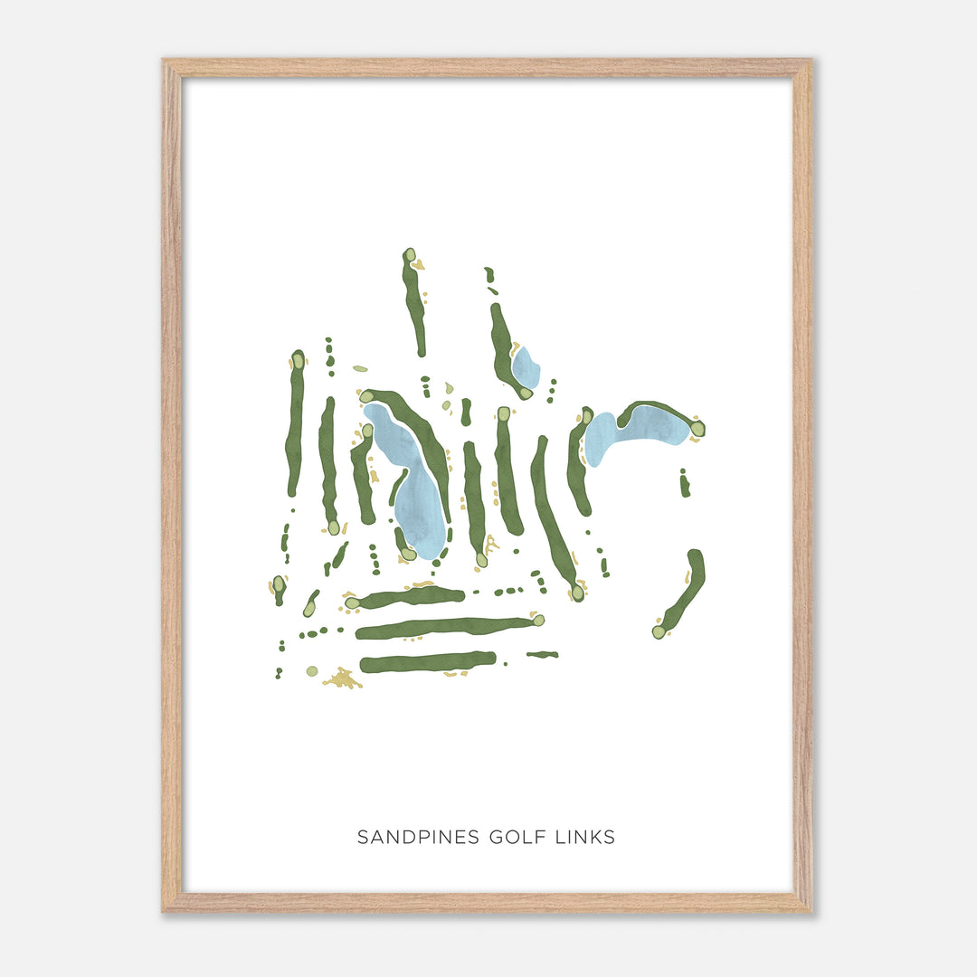 Print of Sandpines Golf Links Modern Map