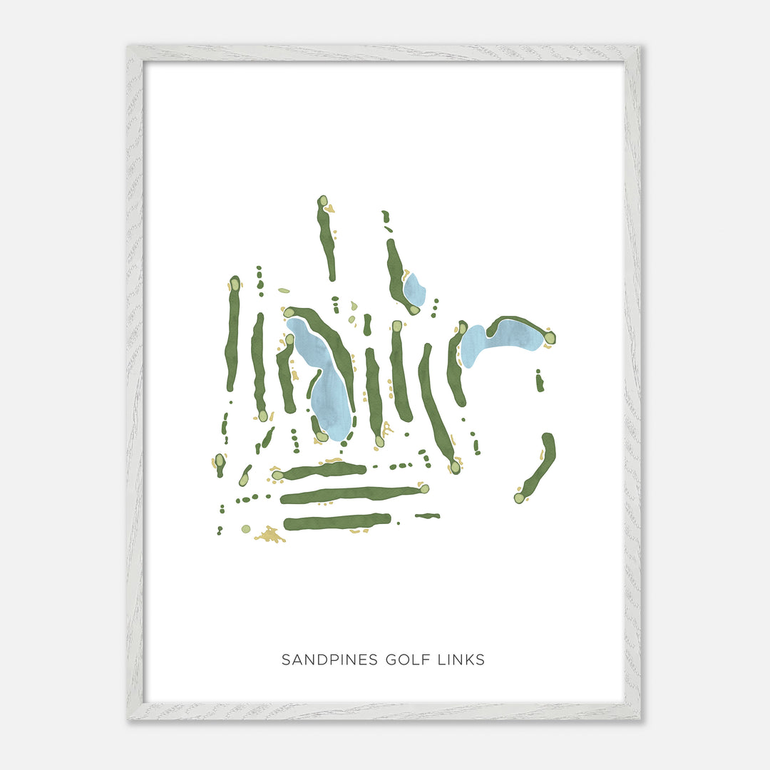 Print of Sandpines Golf Links Modern Map