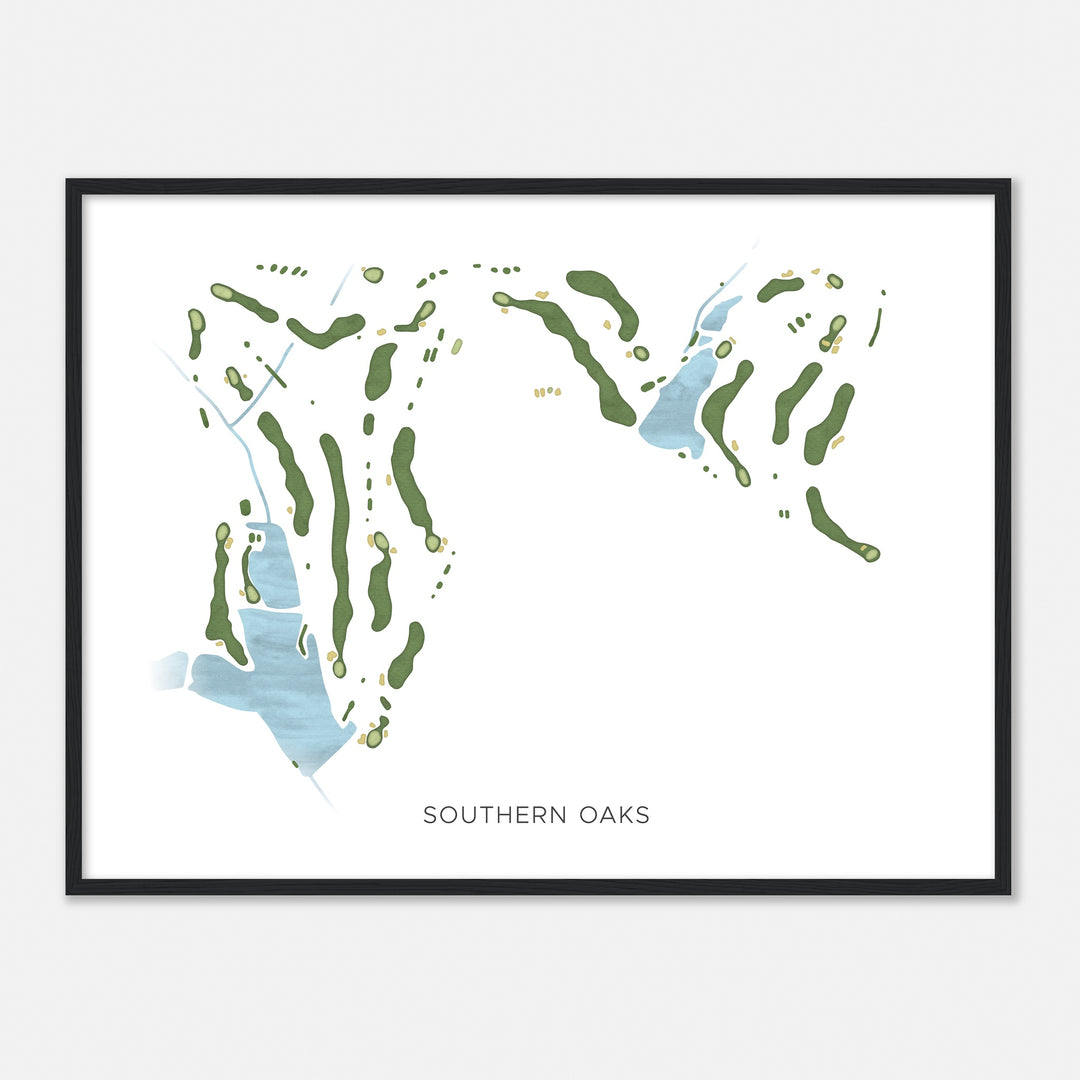 Print of Southern Oaks Modern Map