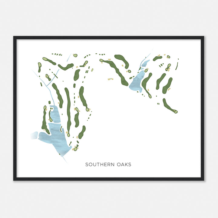 Print of Southern Oaks Modern Map