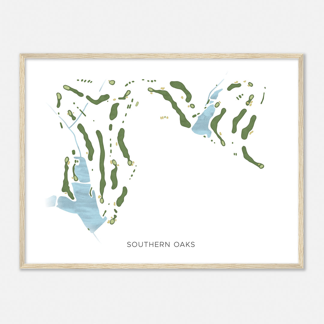 Print of Southern Oaks Modern Map