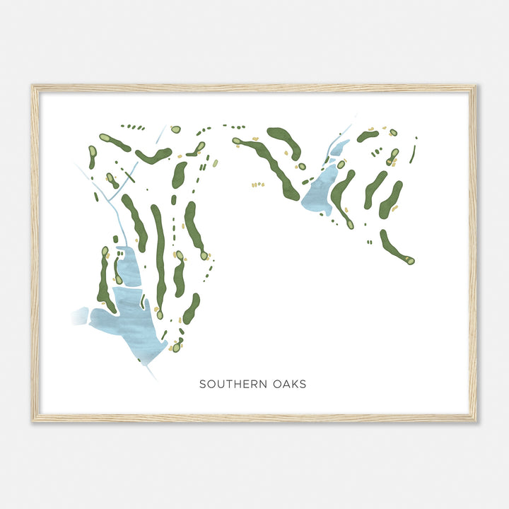 Print of Southern Oaks Modern Map