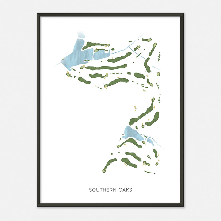 Print of Southern Oaks Modern Map