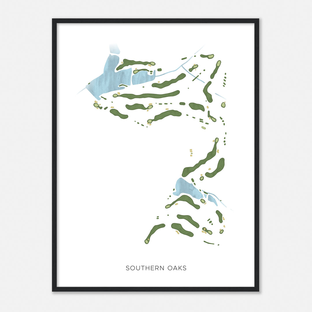 Print of Southern Oaks Modern Map
