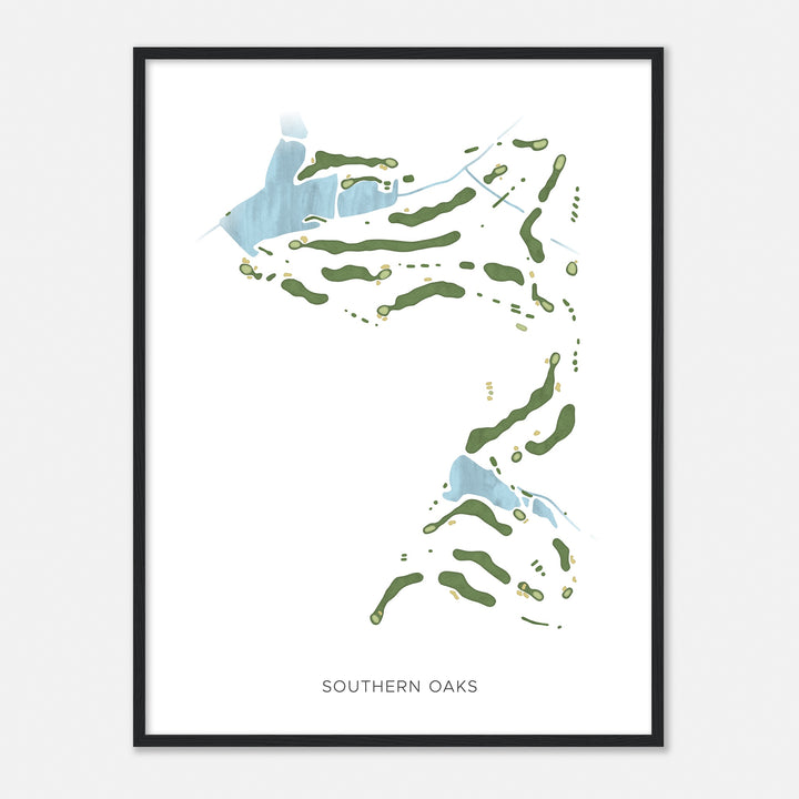Print of Southern Oaks Modern Map