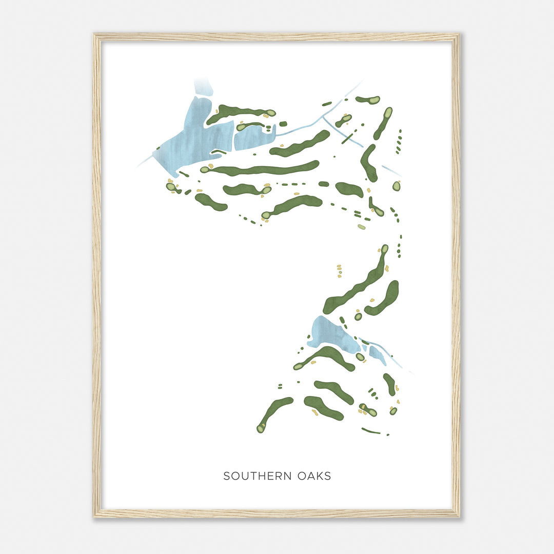 Print of Southern Oaks Modern Map