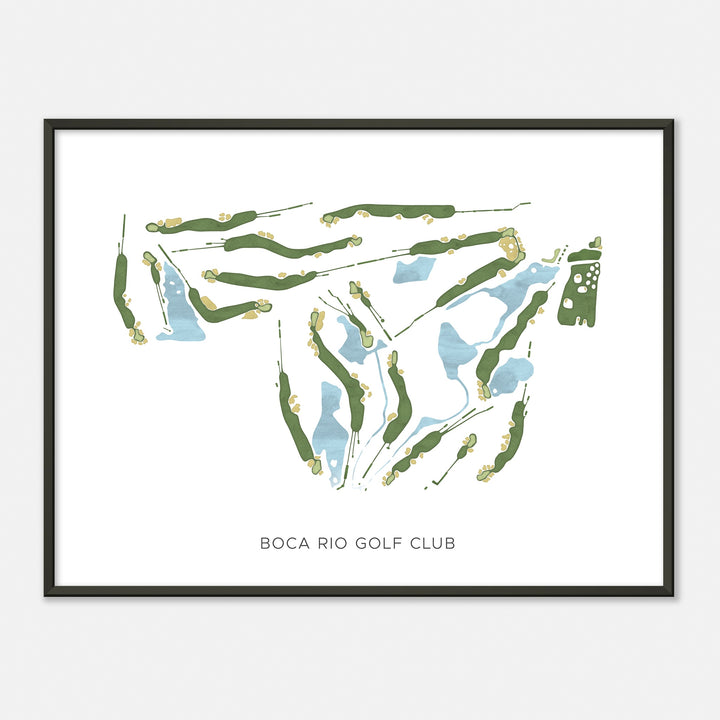 Print of Boca Rio Golf Club Modern Map