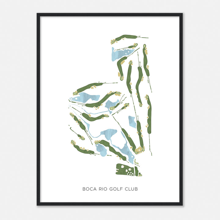 Print of Boca Rio Golf Club Modern Map