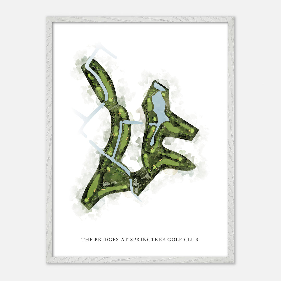 Print of The Bridges At Springtree Golf Club Classic Map
