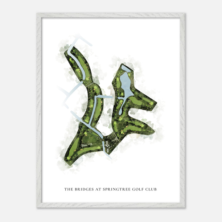 Print of The Bridges At Springtree Golf Club Classic Map