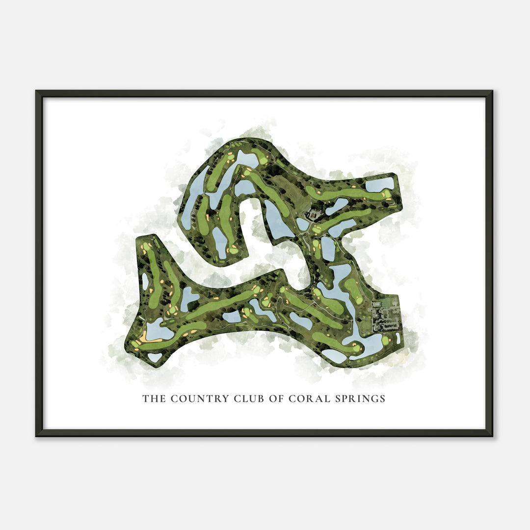 Print of The Country Club Of Coral Springs Classic Map
