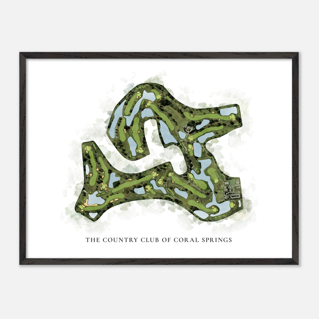 Print of The Country Club Of Coral Springs Classic Map