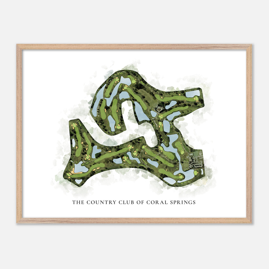 Print of The Country Club Of Coral Springs Classic Map
