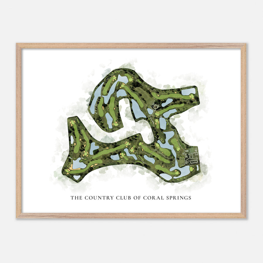 Print of The Country Club Of Coral Springs Classic Map