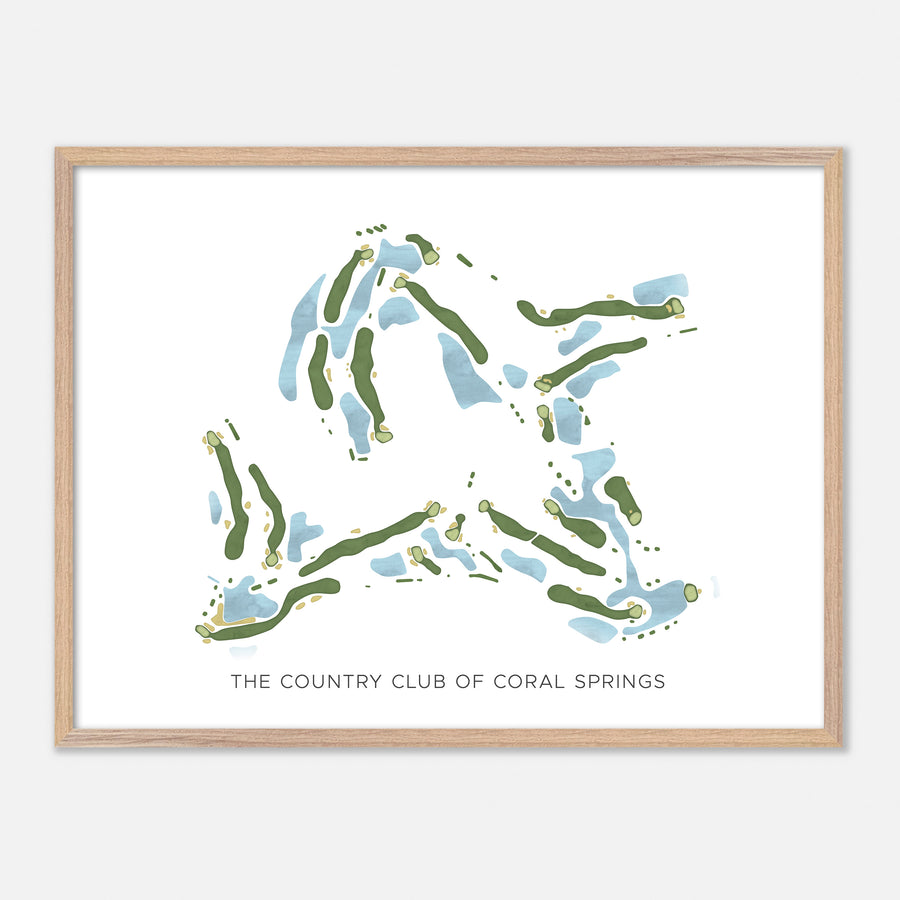 Print of The Country Club Of Coral Springs Modern Map