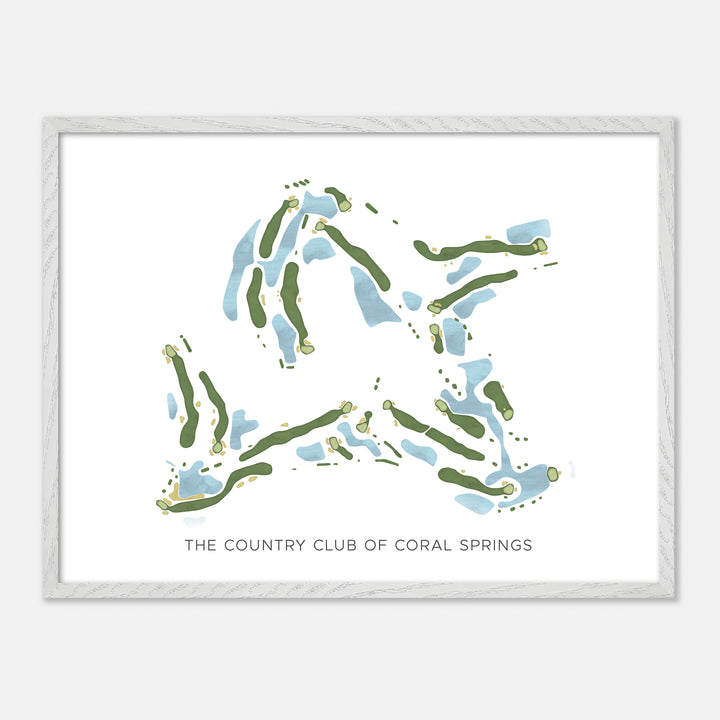 Print of The Country Club Of Coral Springs Modern Map