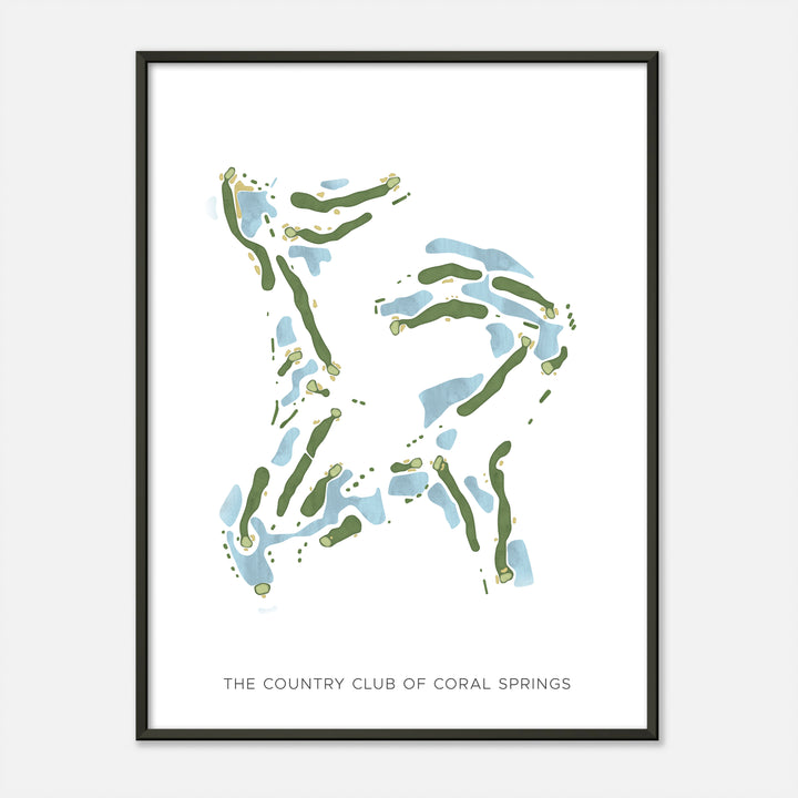 Print of The Country Club Of Coral Springs Modern Map