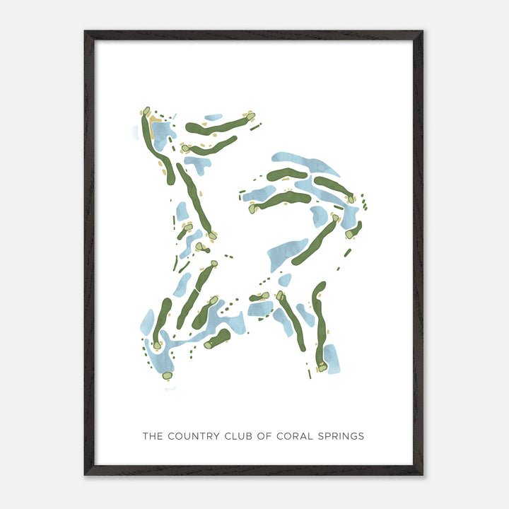 Print of The Country Club Of Coral Springs Modern Map