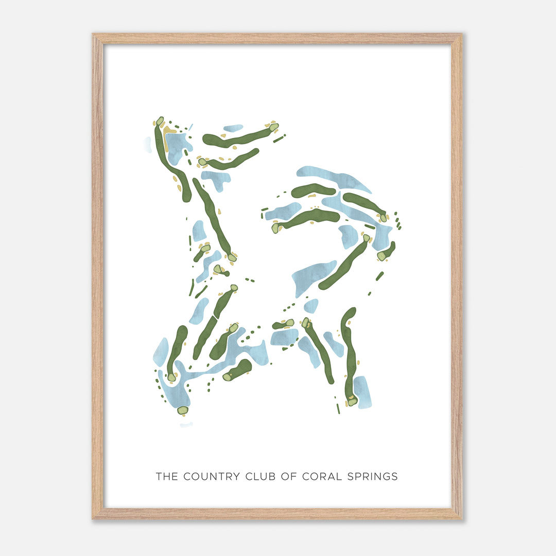 Print of The Country Club Of Coral Springs Modern Map