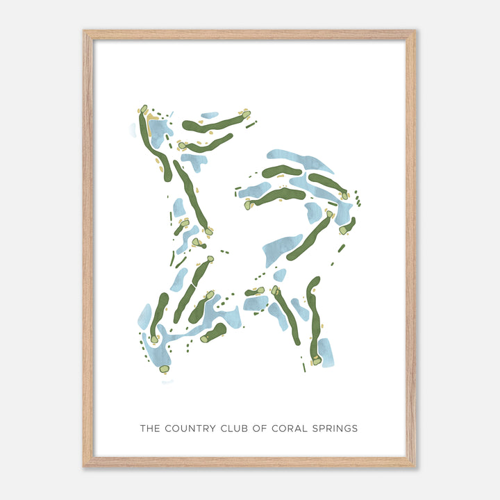 Print of The Country Club Of Coral Springs Modern Map