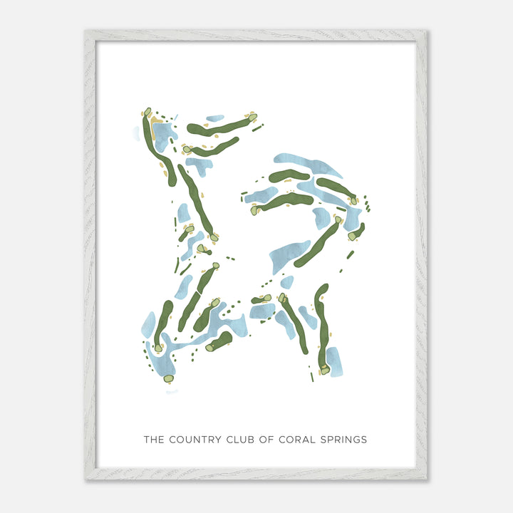 Print of The Country Club Of Coral Springs Modern Map