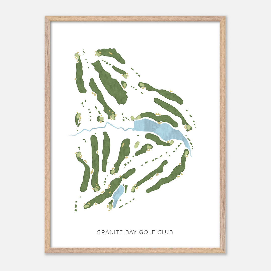 Print of Granite Bay Golf Club Modern Map