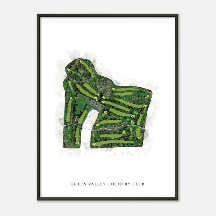 Print of Green Valley Country Club Classic Map