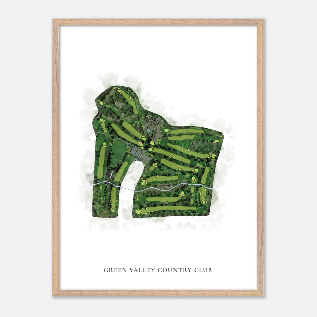 Print of Green Valley Country Club Classic Map