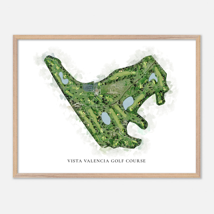 Print of Vista Valencia Golf Course Classic Map