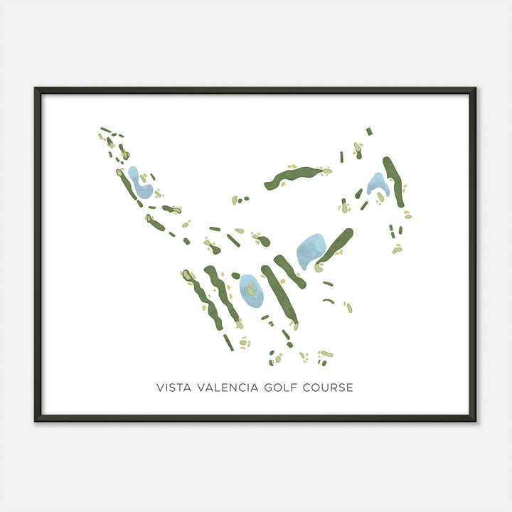 Print of Vista Valencia Golf Course Modern Map