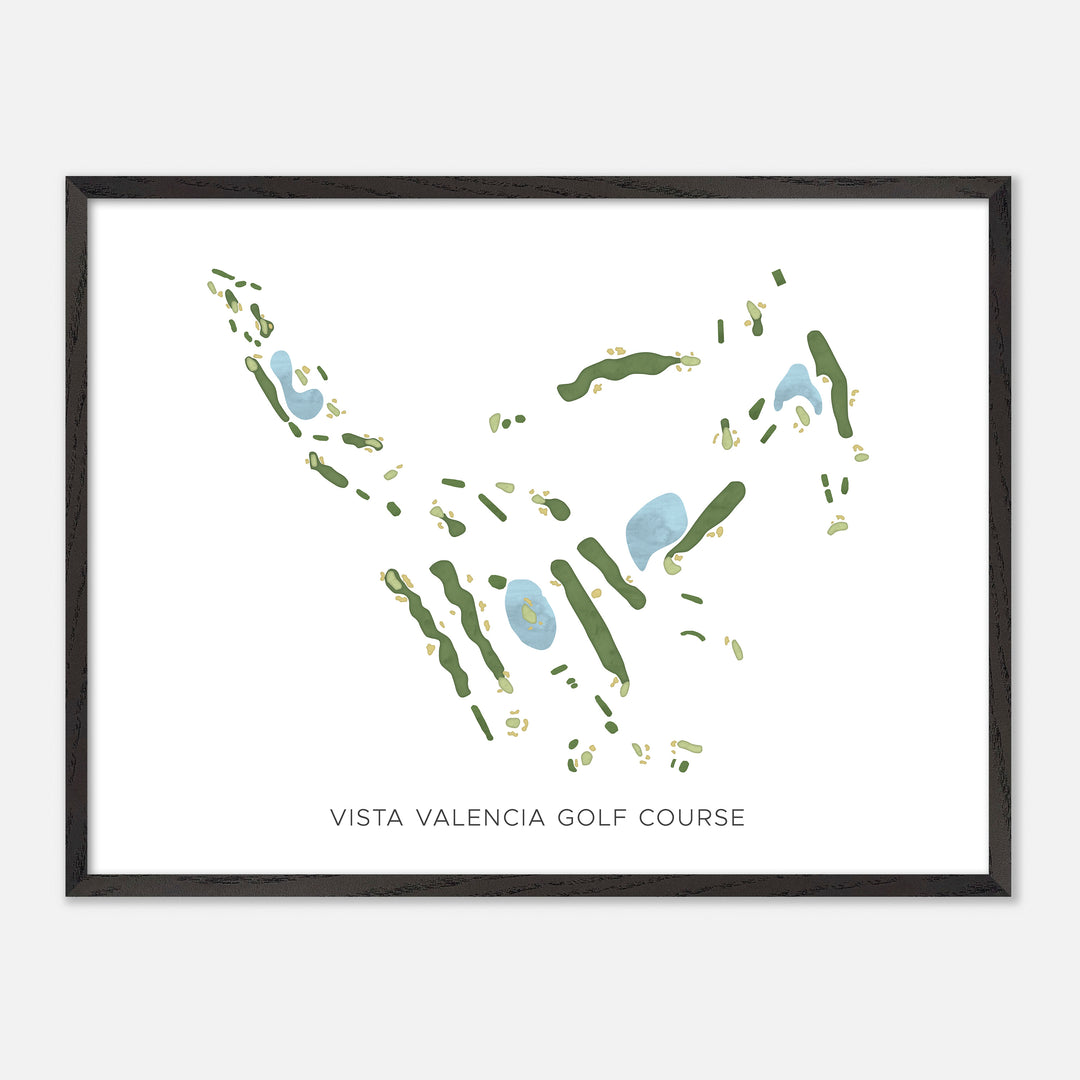 Print of Vista Valencia Golf Course Modern Map