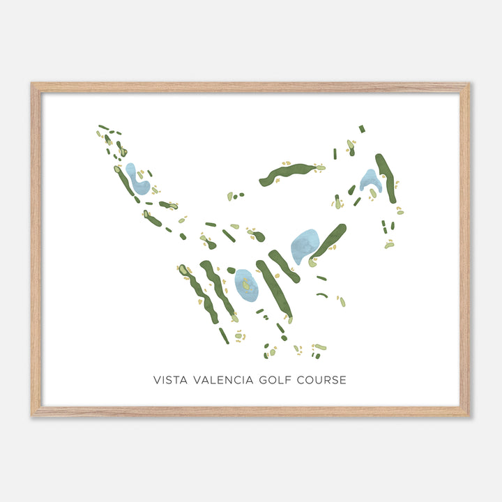 Print of Vista Valencia Golf Course Modern Map