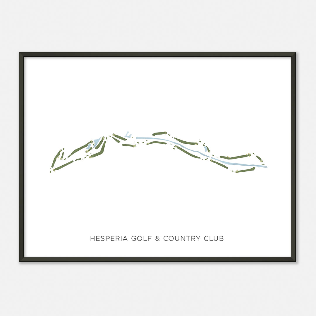 Print of Hesperia Golf & Country Club Modern Map