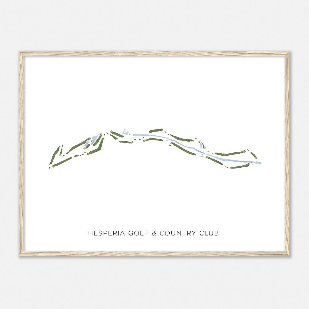 Print of Hesperia Golf & Country Club Modern Map