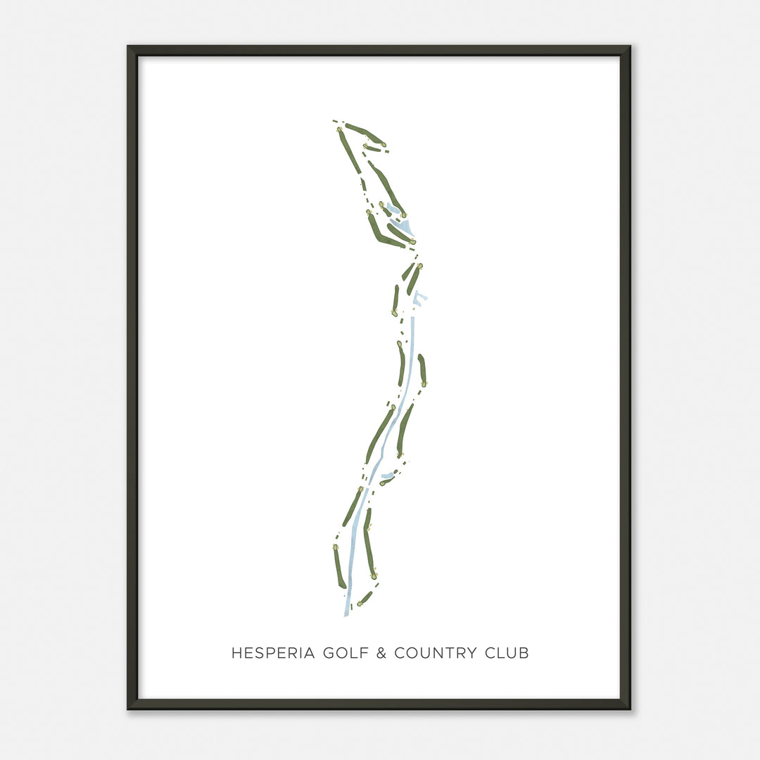 Print of Hesperia Golf & Country Club Modern Map