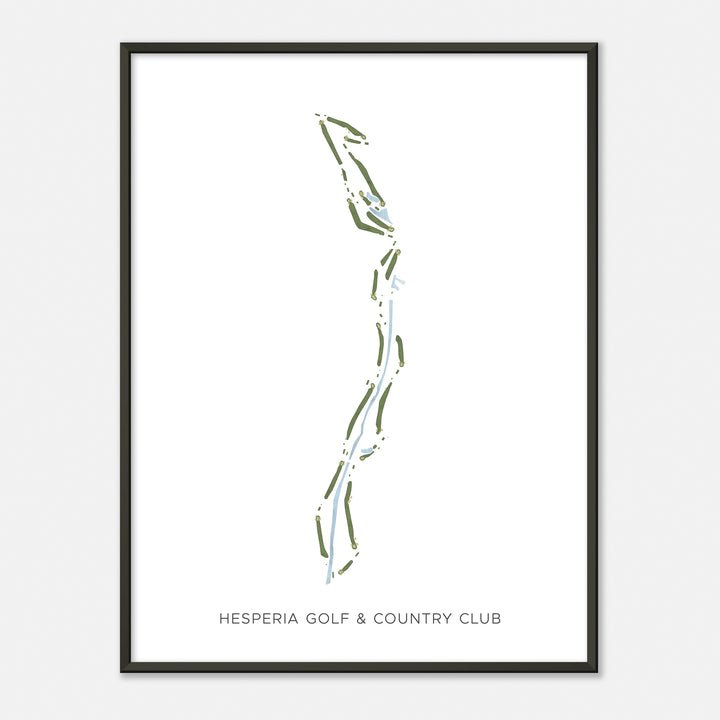 Print of Hesperia Golf & Country Club Modern Map