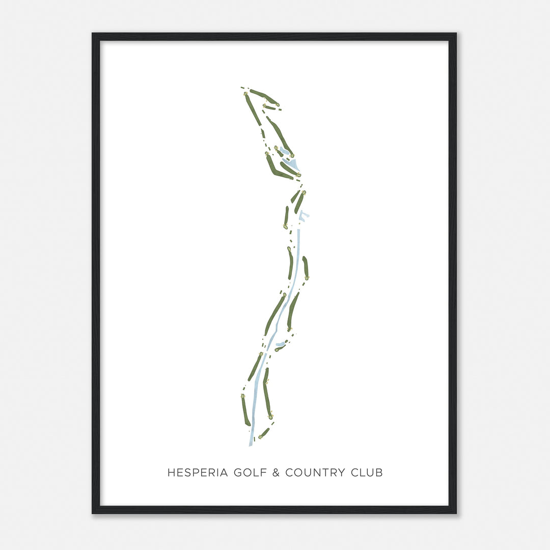Print of Hesperia Golf & Country Club Modern Map