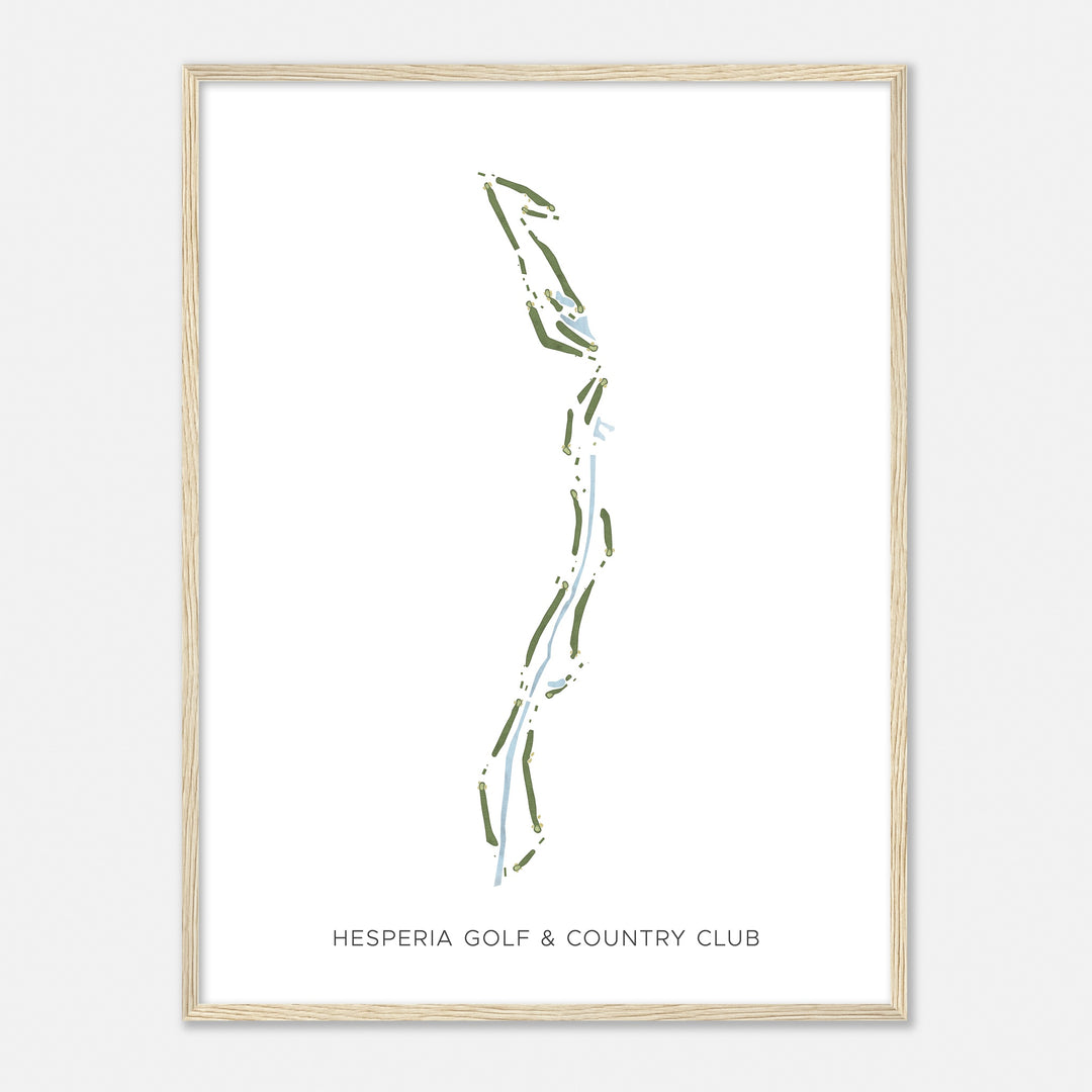 Print of Hesperia Golf & Country Club Modern Map